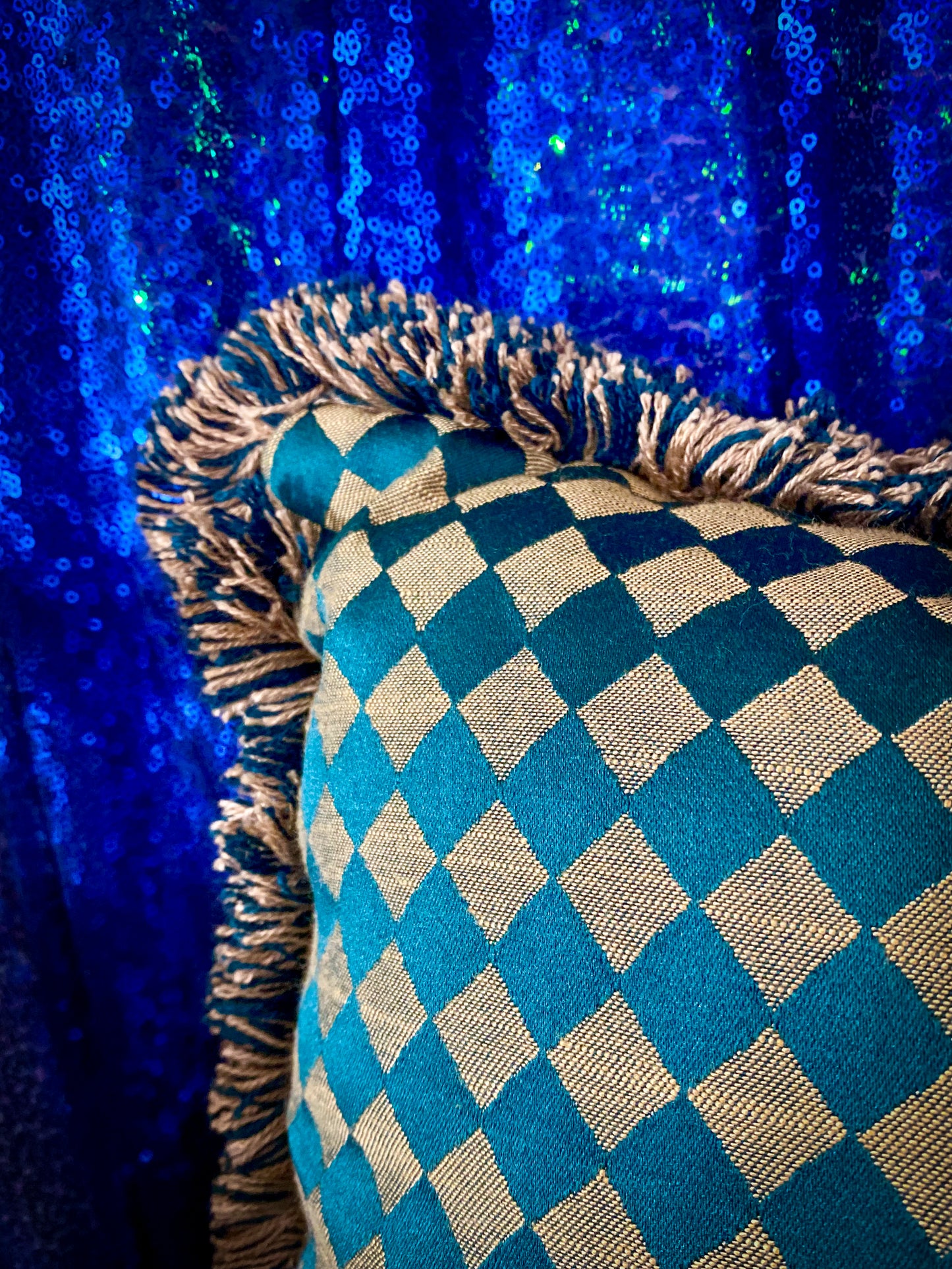 Hello Harlequin Pillow