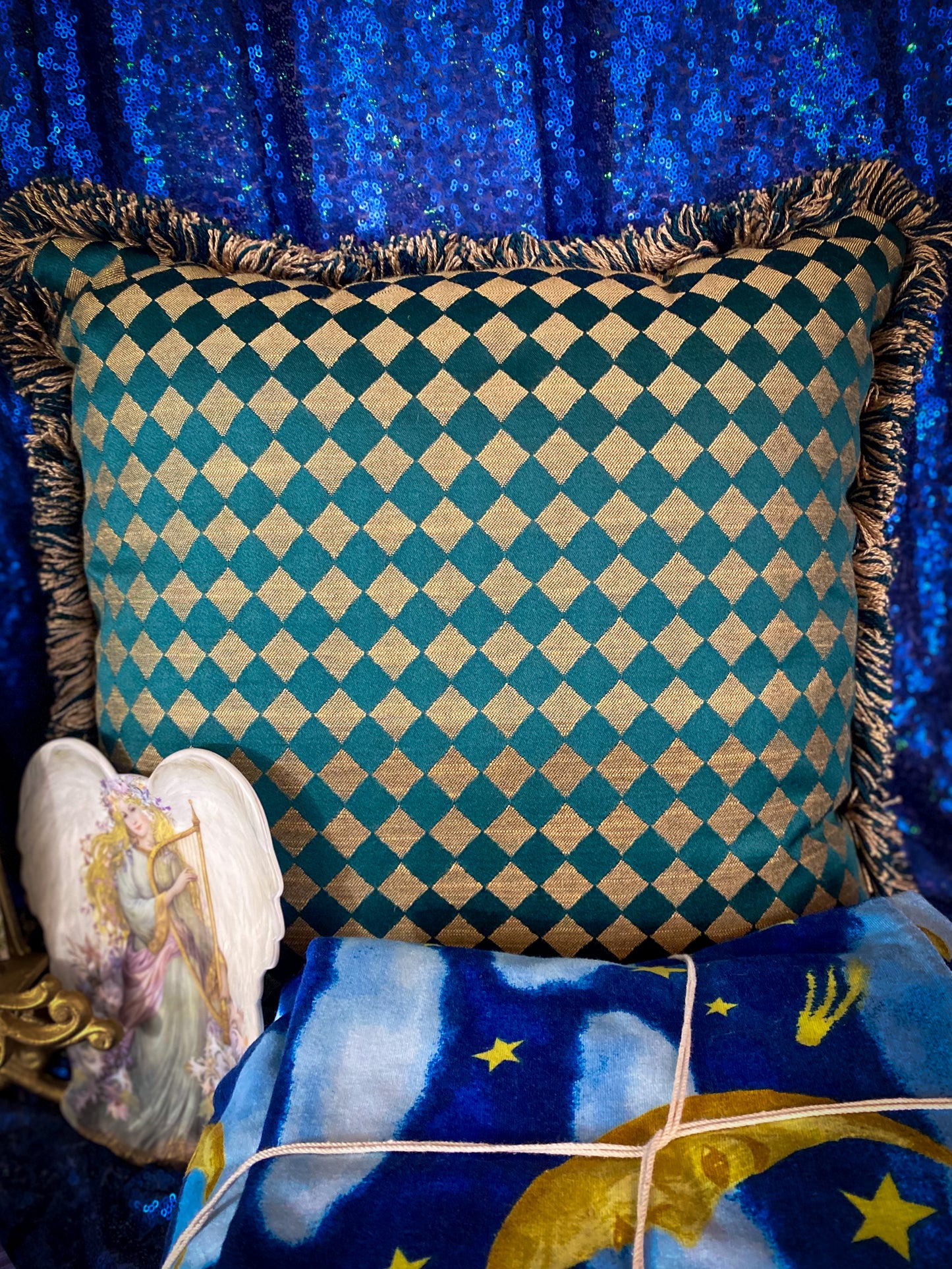 Hello Harlequin Pillow