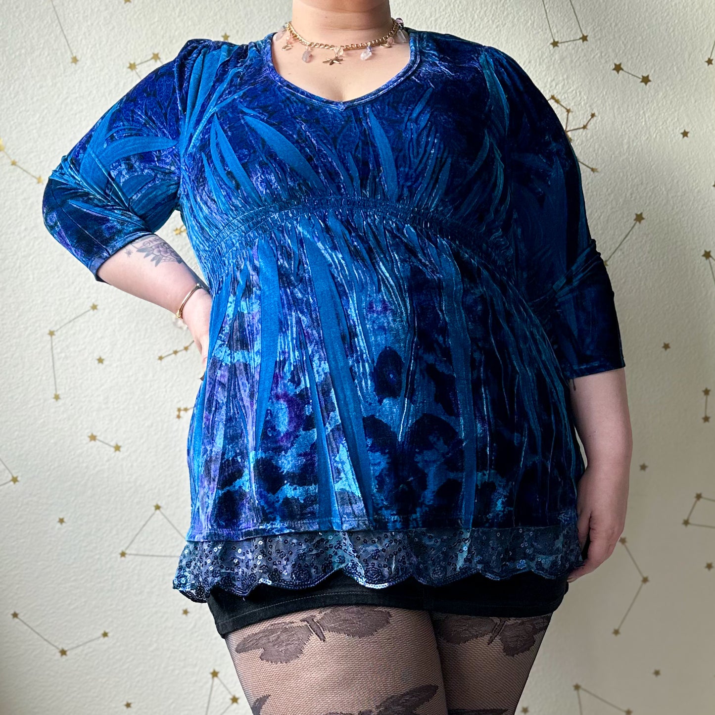 sapphire and topaz top