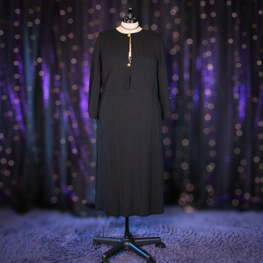 black sunstone dress
