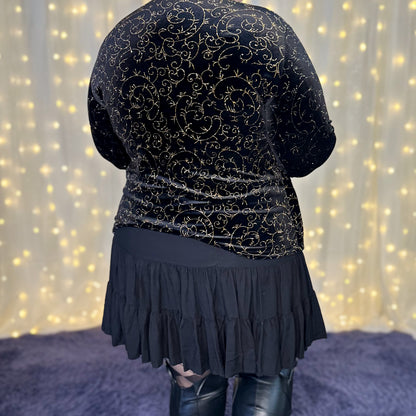 golden garland cardigan top