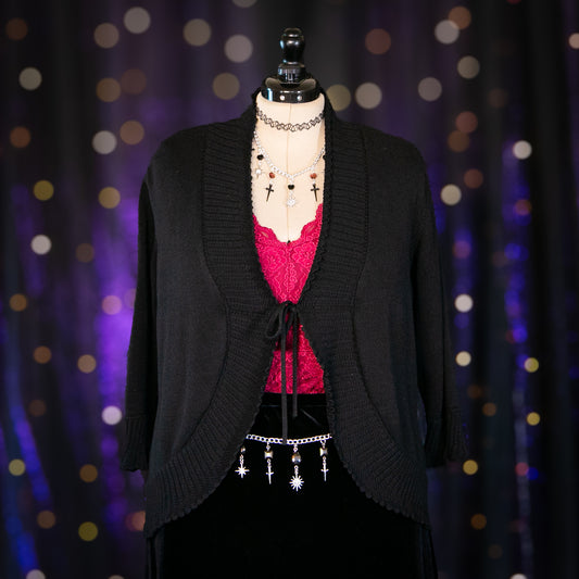 black flame cardigan sweater