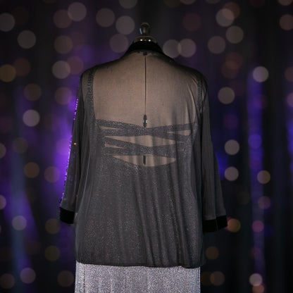 black veil cardigan duster