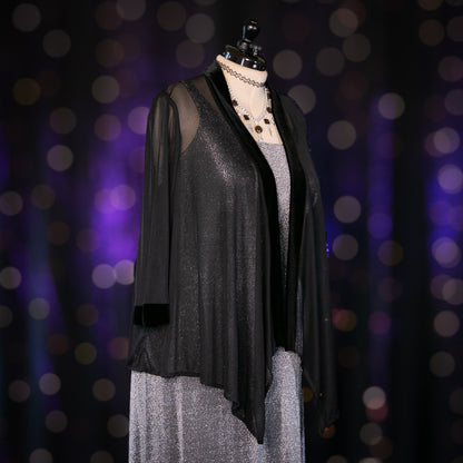 black veil cardigan duster