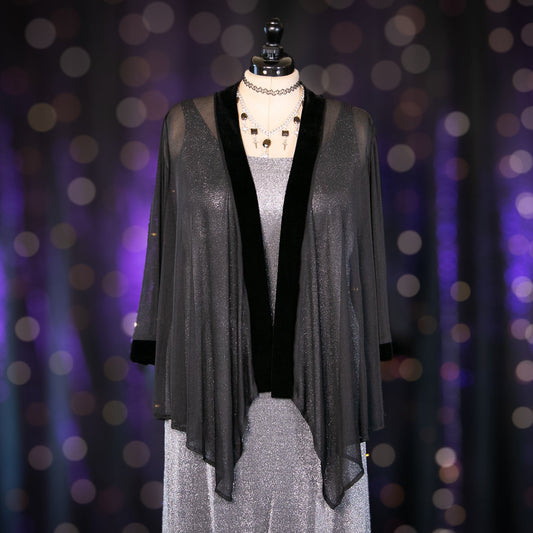 black veil cardigan duster