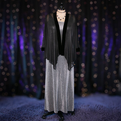 black veil cardigan duster