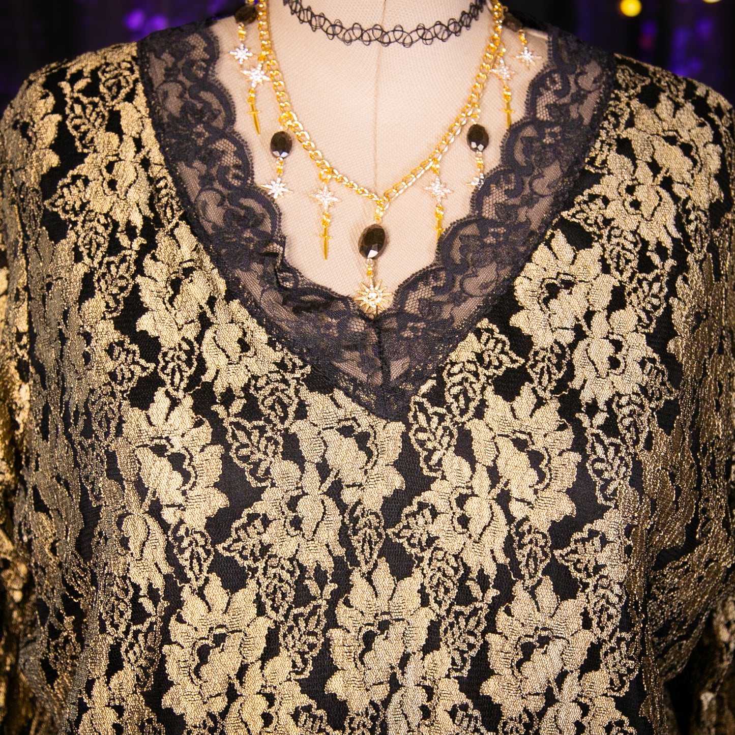 golden goth top