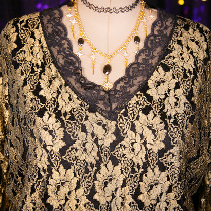 golden goth top