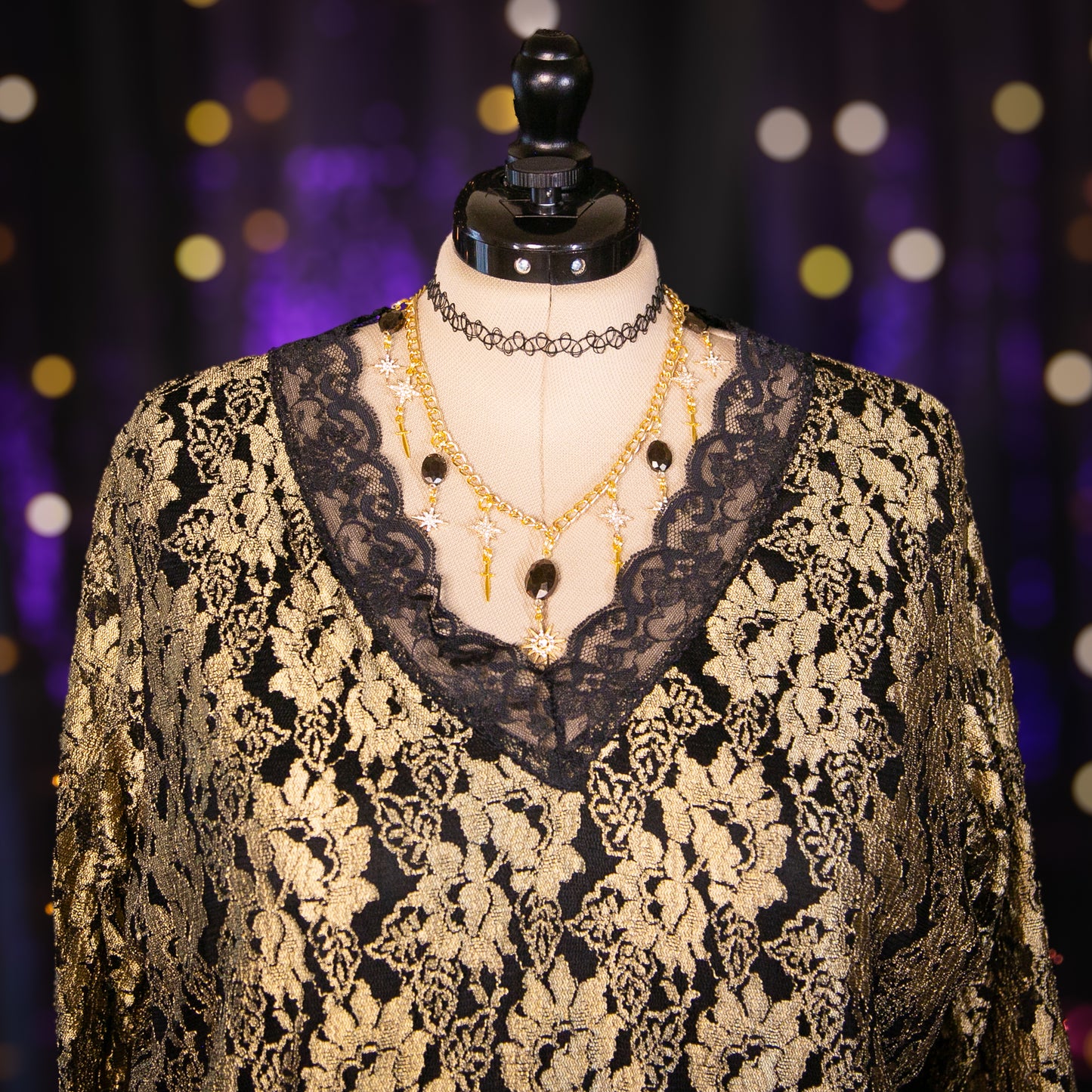 golden goth top