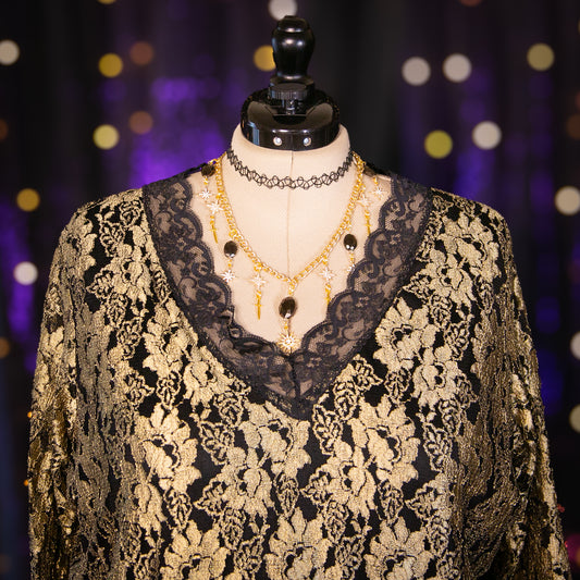 golden goth top