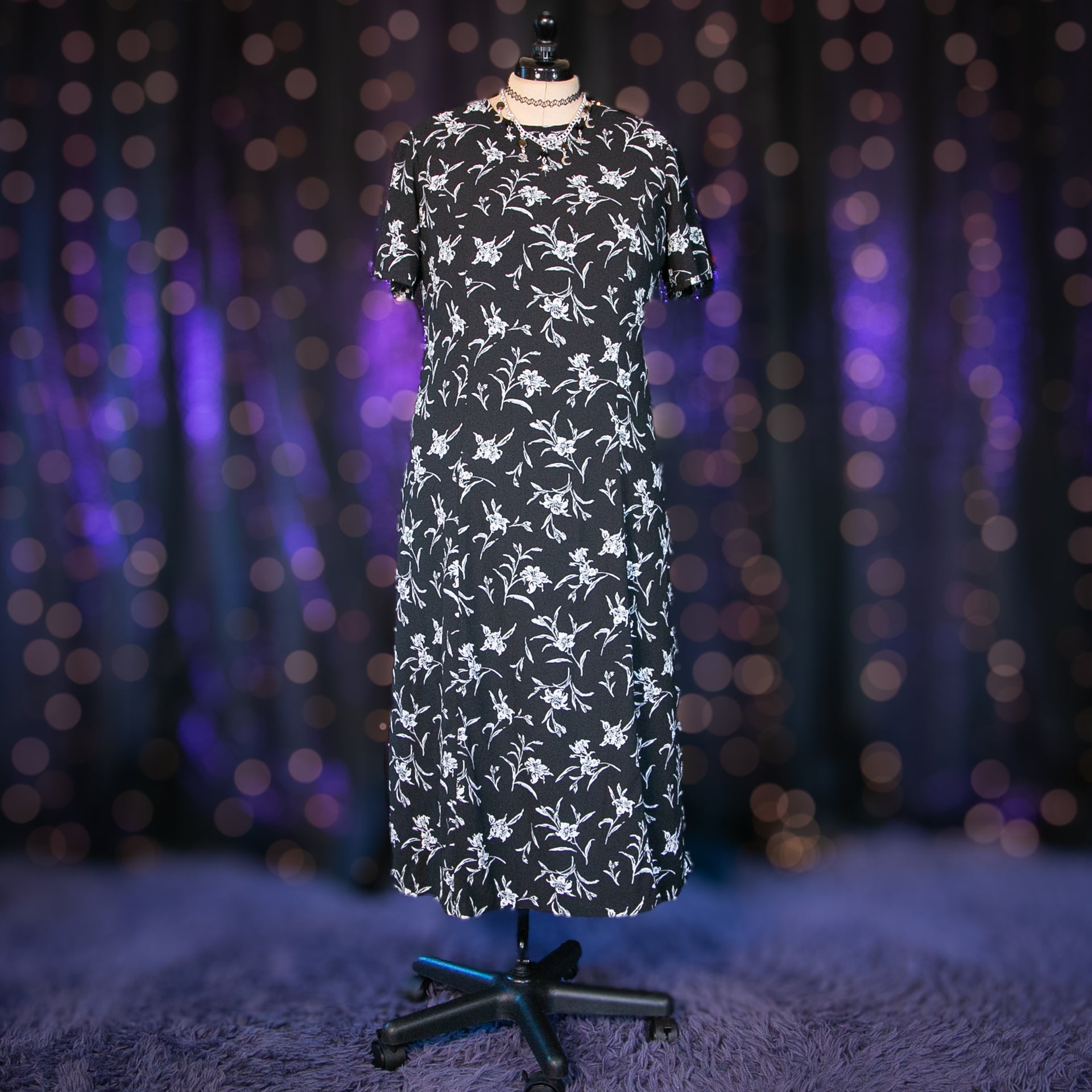 midnight moonflowers dress