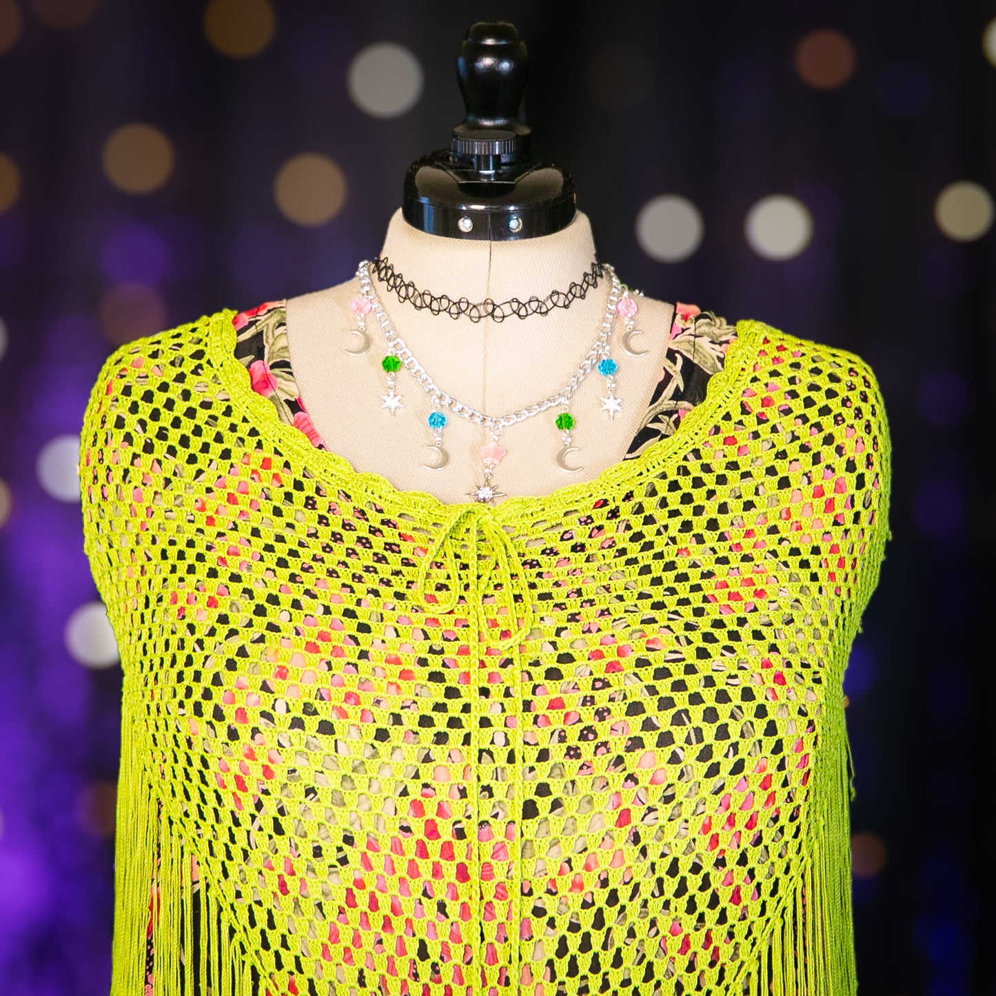 chrysanthemum fairy poncho top
