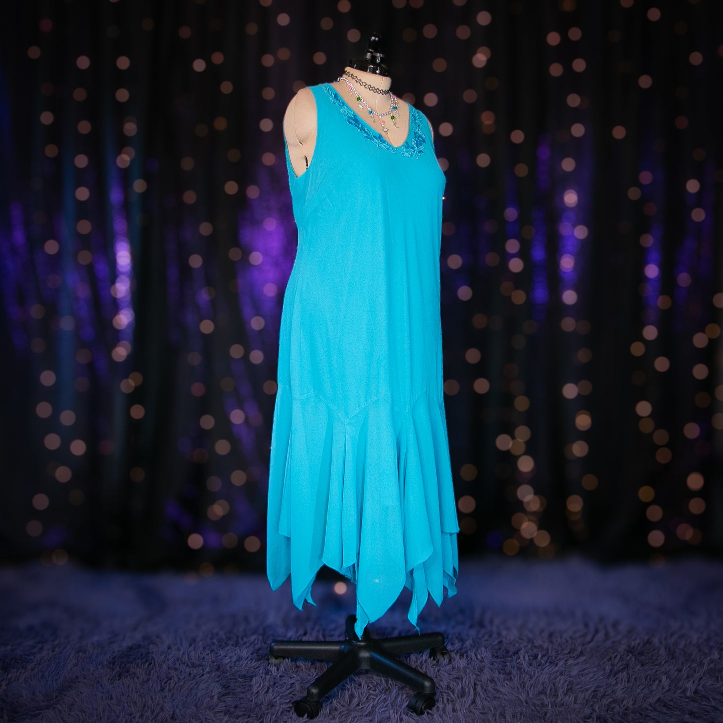 blue poppy fairy dress