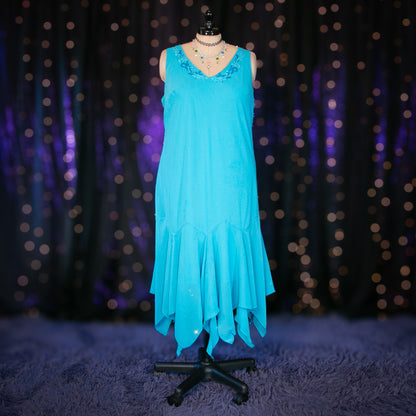 blue poppy fairy dress