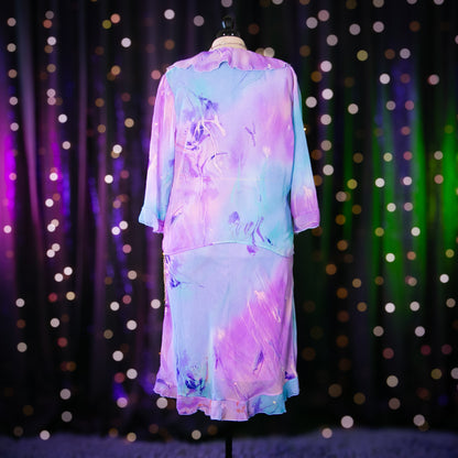 the hydrangea cardigan + dress set