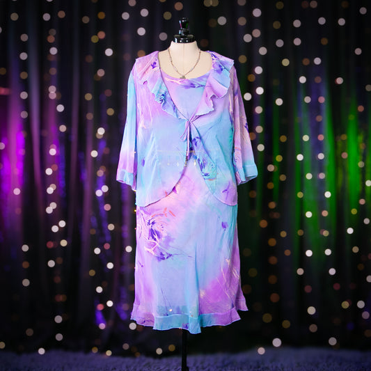 the hydrangea cardigan + dress set