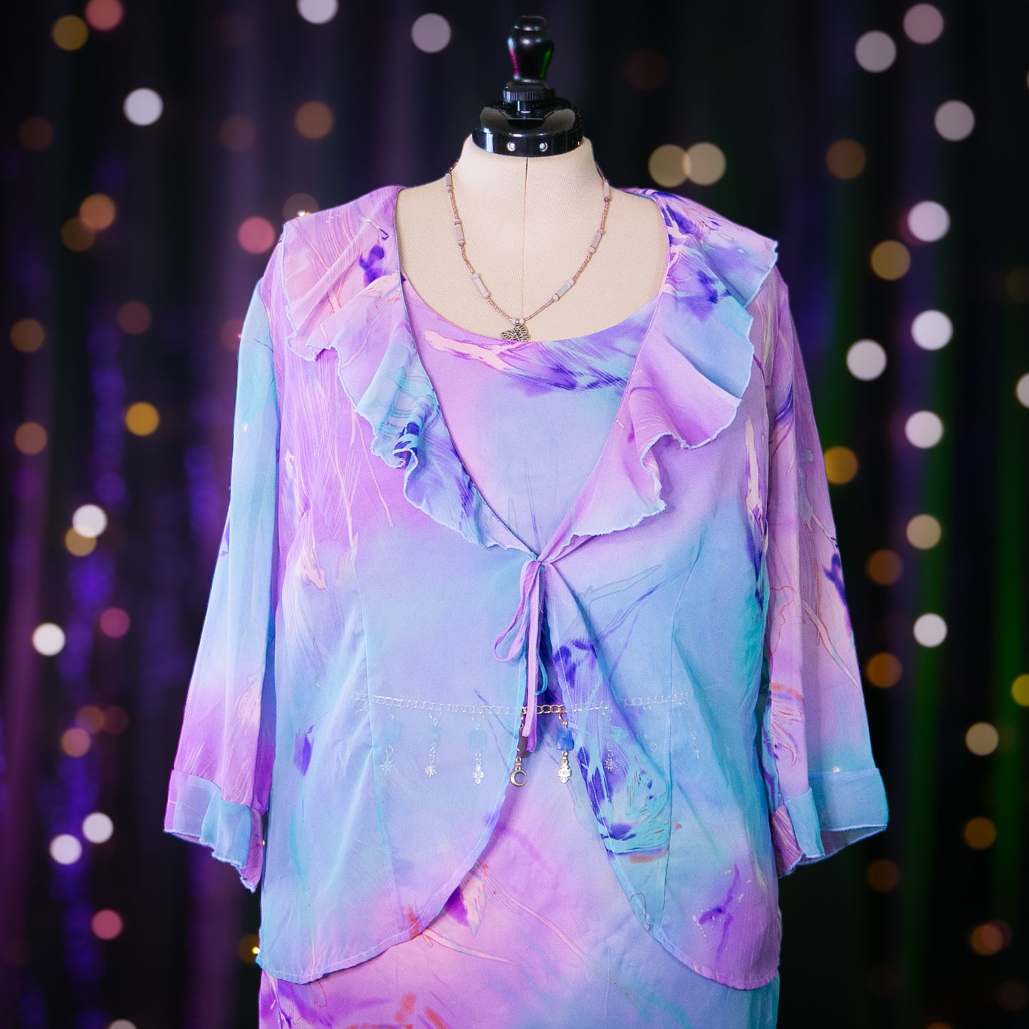 the hydrangea cardigan + dress set