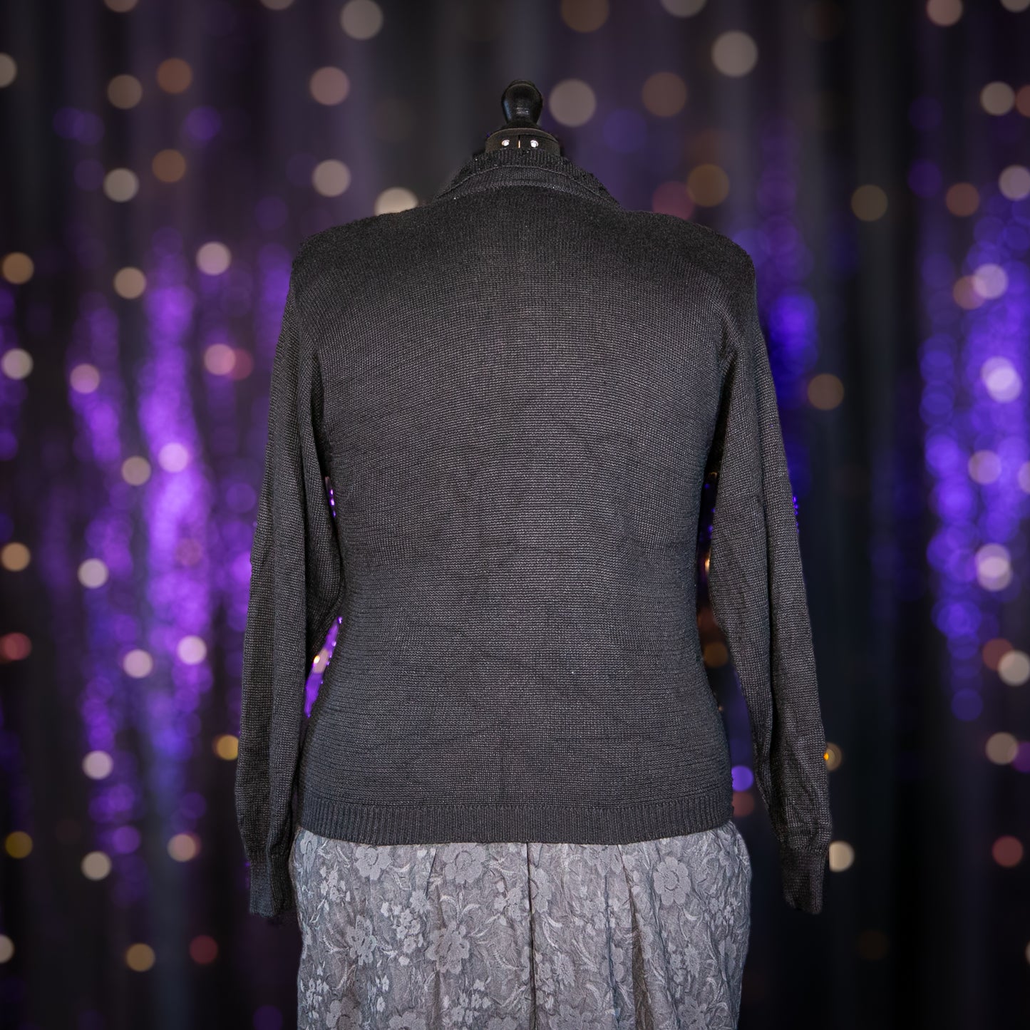 goth coquette cardigan sweater