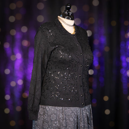 goth coquette cardigan sweater