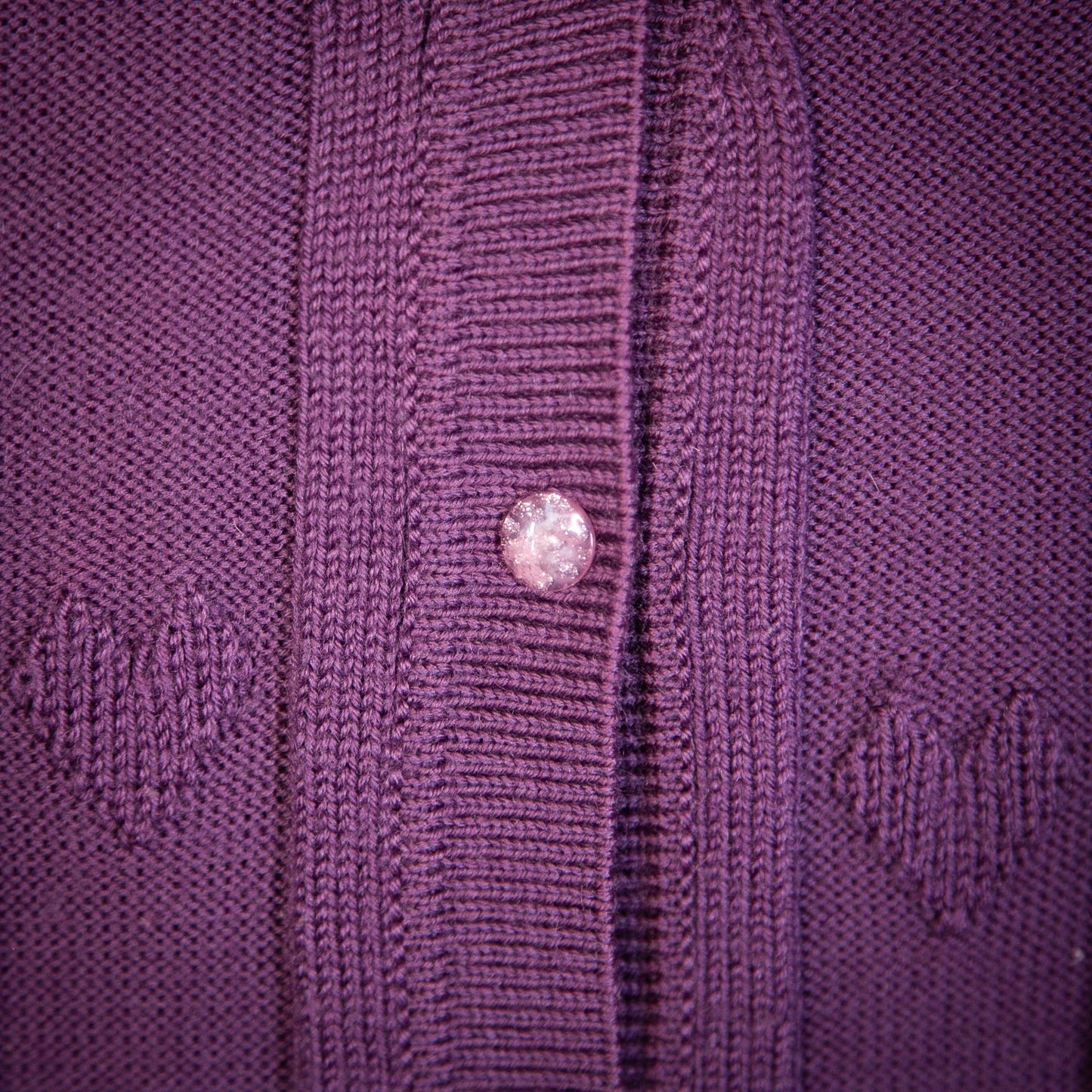 lilac hearts cardigan sweater