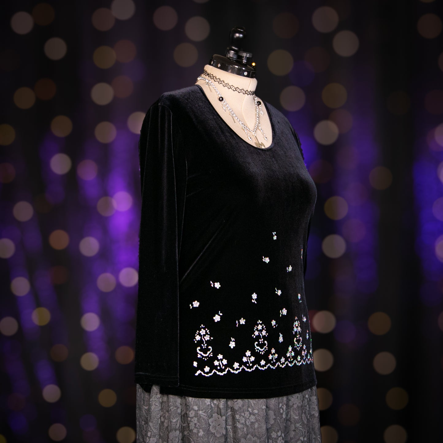 silver moonflower top