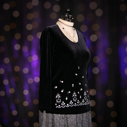 silver moonflower top