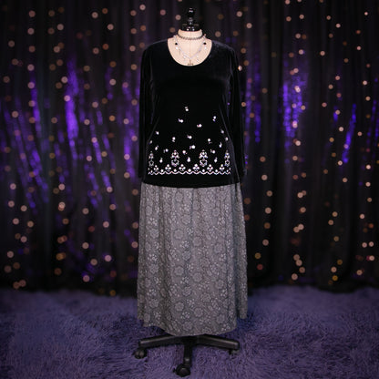 silver moonflower top