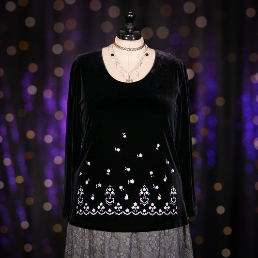 silver moonflower top