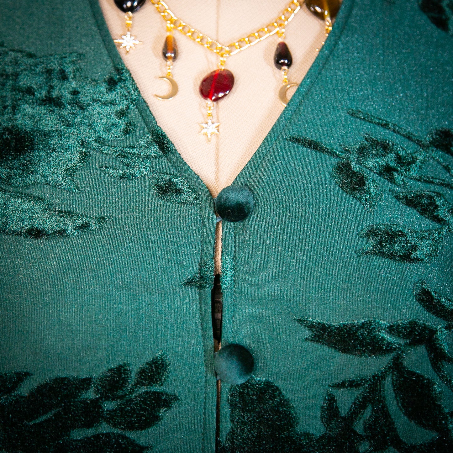 green witch cardigan top