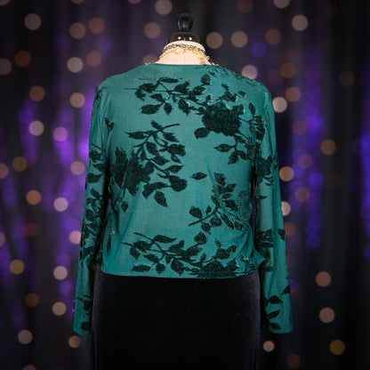 green witch cardigan top