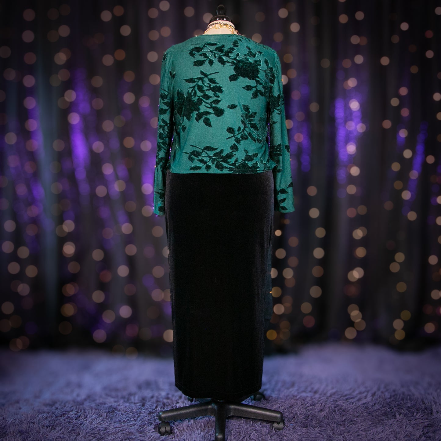 midnight velvet skirt