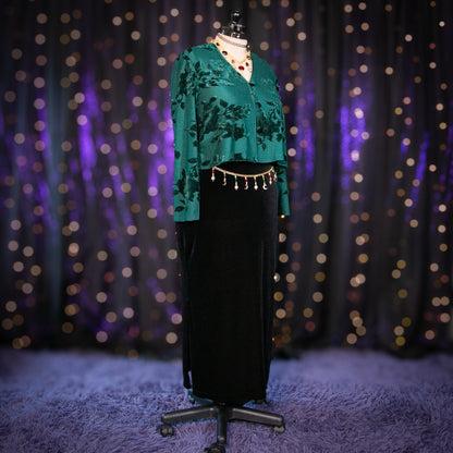 midnight velvet skirt