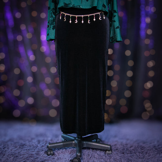 midnight velvet skirt