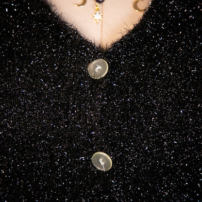 black diamond hooded cardigan sweater