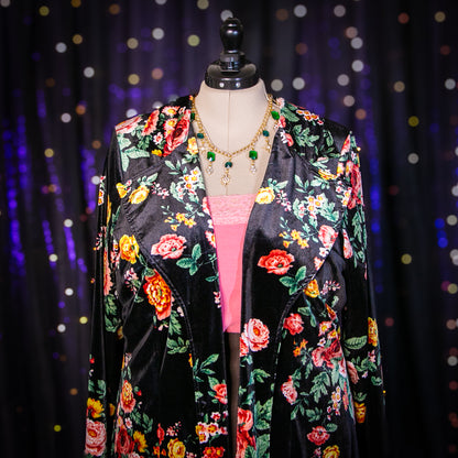 botanical noir duster jacket