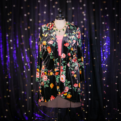 botanical noir duster jacket