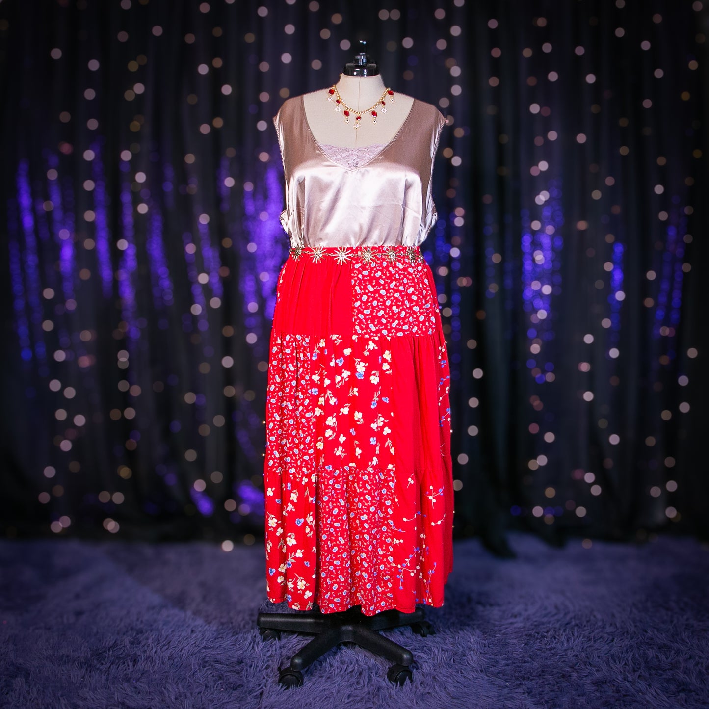 pressed wildflowers skirt