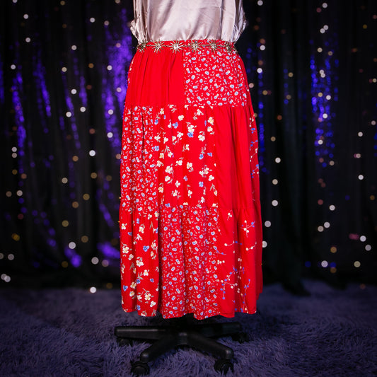 pressed wildflowers skirt