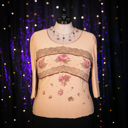 autumn rose top