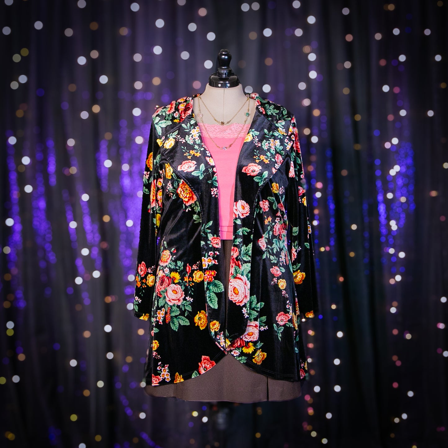 botanical noir duster jacket