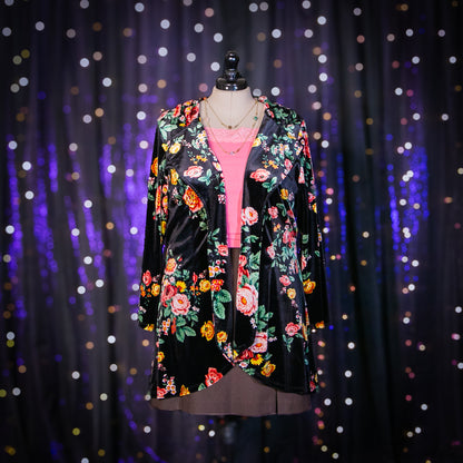 botanical noir duster jacket