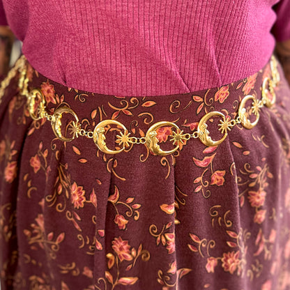 burgundy blooms skirt