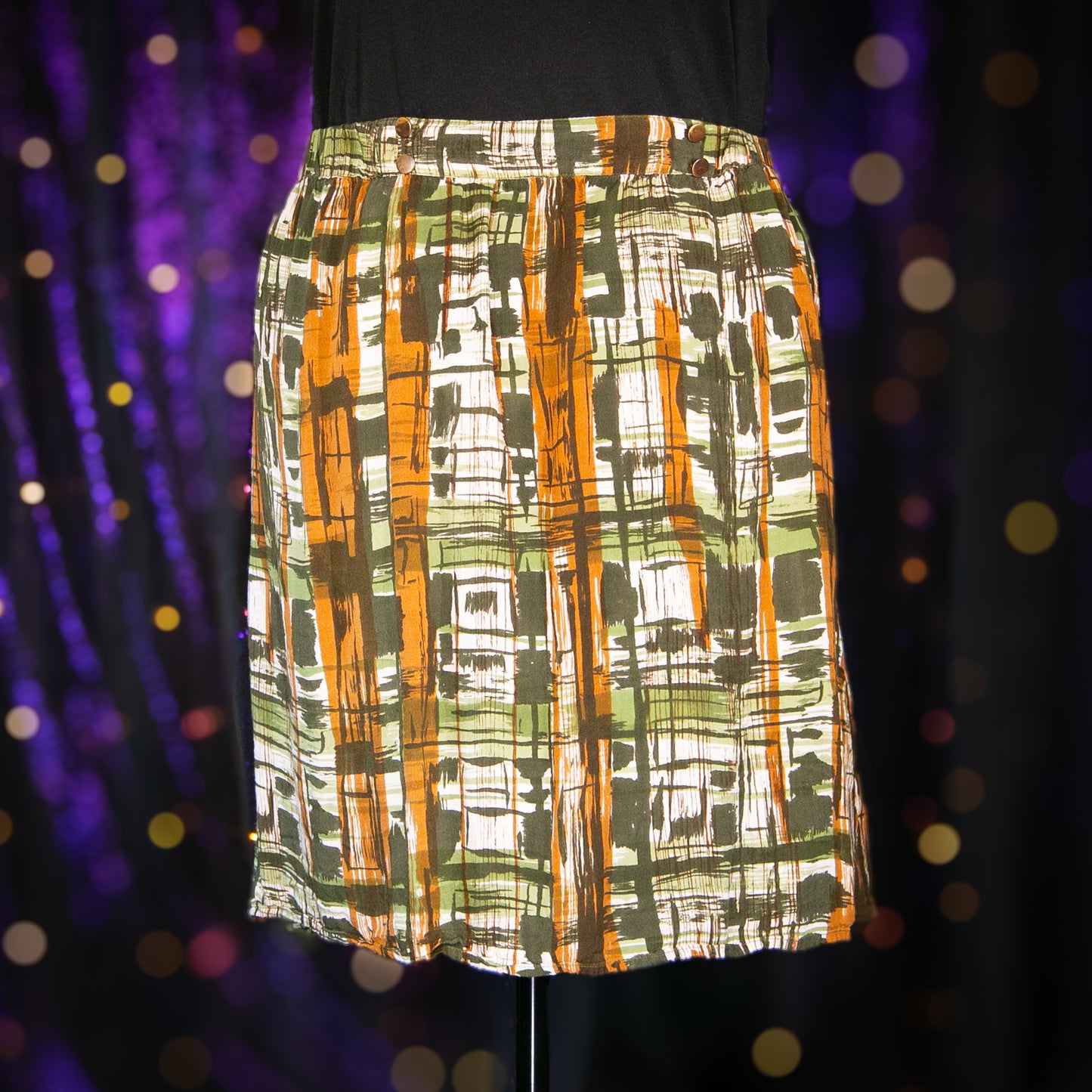 golden saffron skirt
