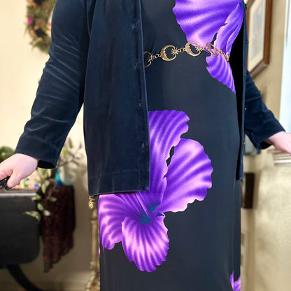 purple petals dress