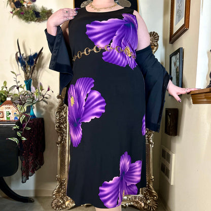 purple petals dress