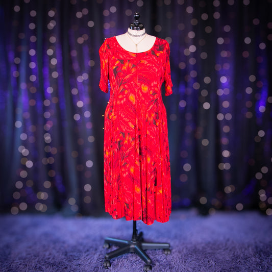 red palms dress