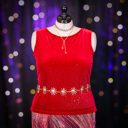 red velvet top