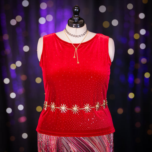 red velvet top
