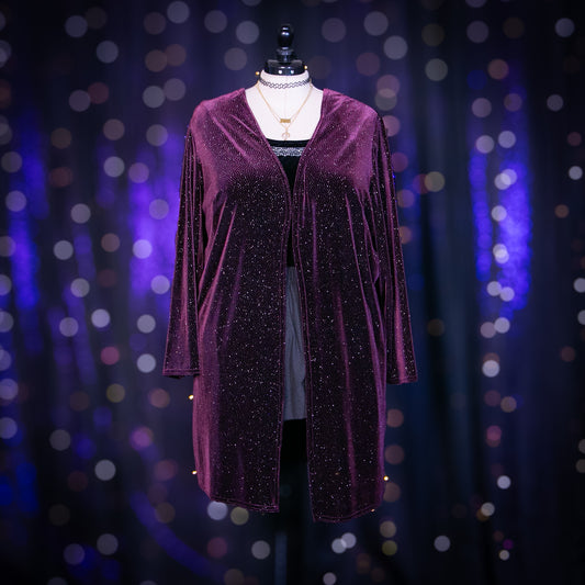 black plum duster jacket