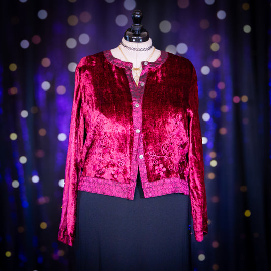 garnet garden cardigan top